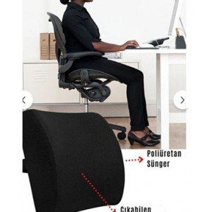 Ortopedik Bel Yastığı Ofis Sandalye Oto Araç Koltuk Bel Destek Yastığı Sırt Minderi;